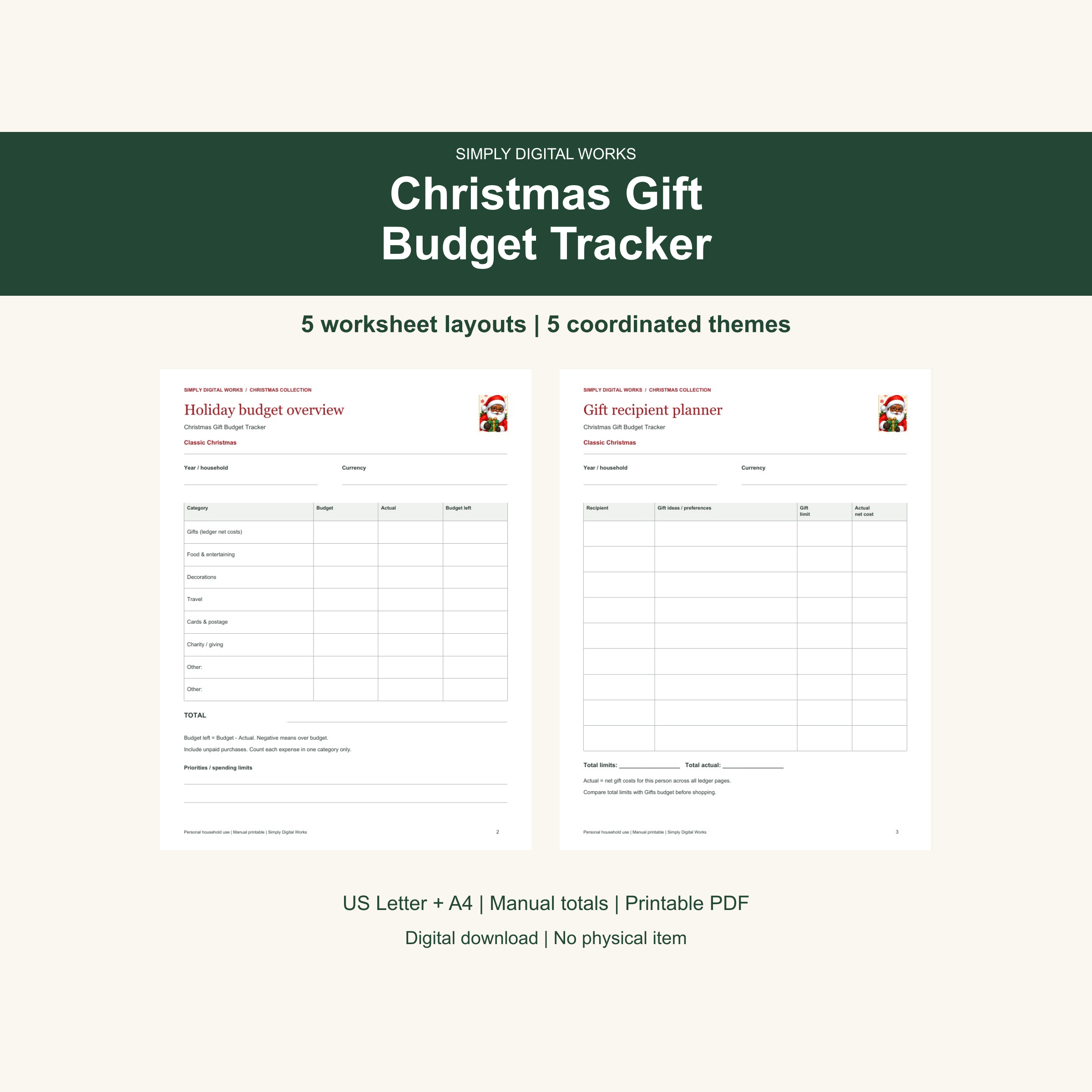 Christmas Gift Budget Tracker — existing cover