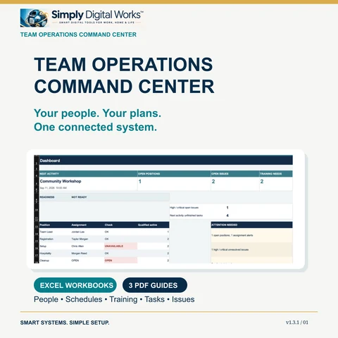 Team Operations Command Center approved product preview